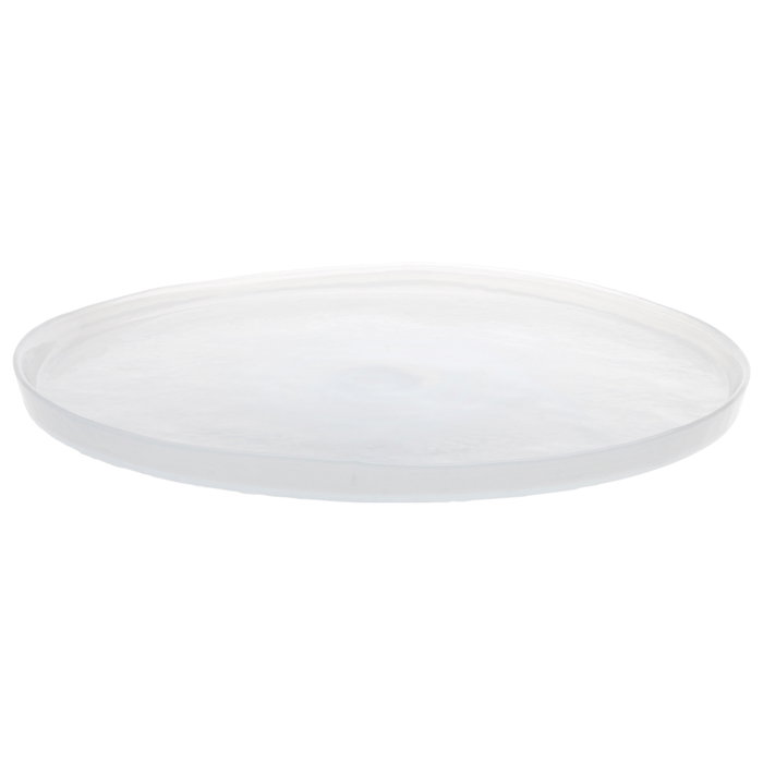 Avet Plato Blanco de 28 cm Efecto Alabastro